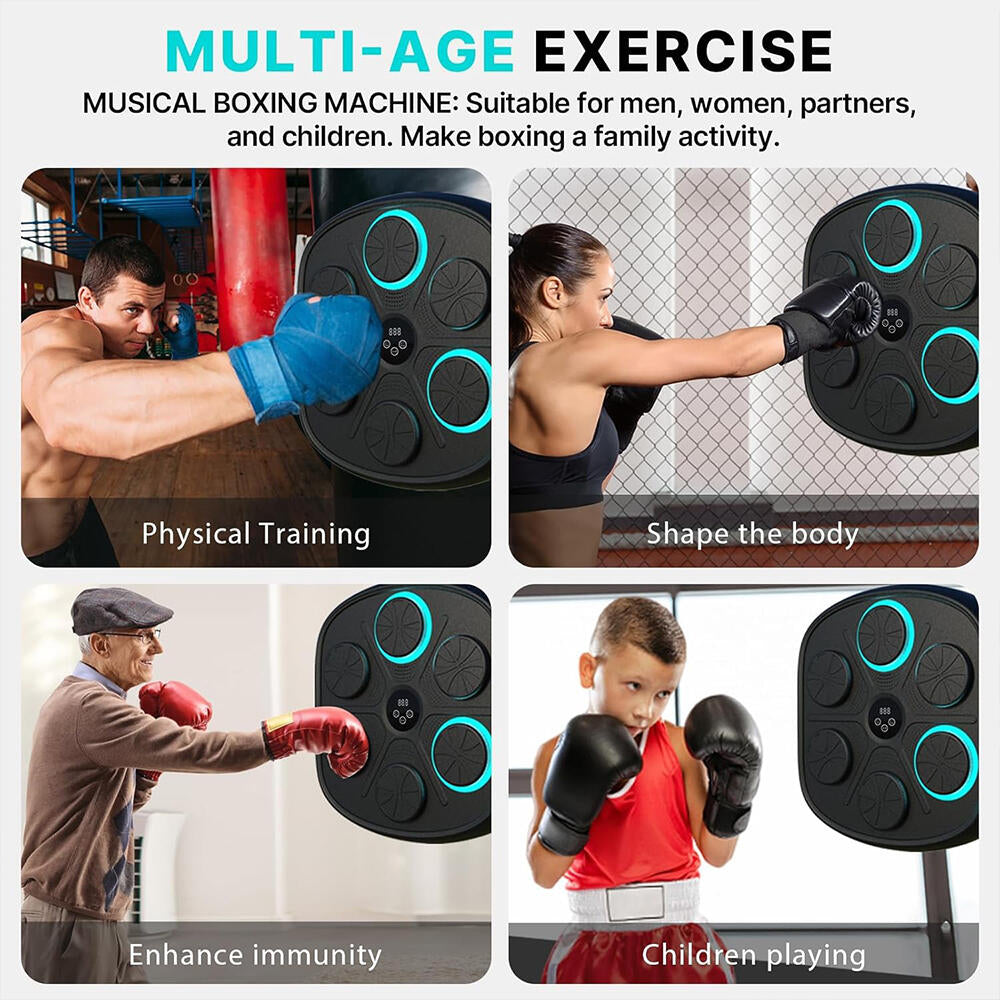 Máquina de boxeo inteligente con guantes de boxeo 3.0 tobillera de Compresión y Masajeador de pies de Regalo